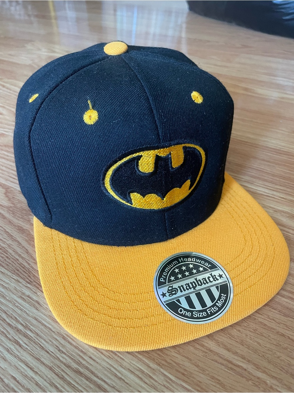 Batman Black and Yellow Snapback Hat